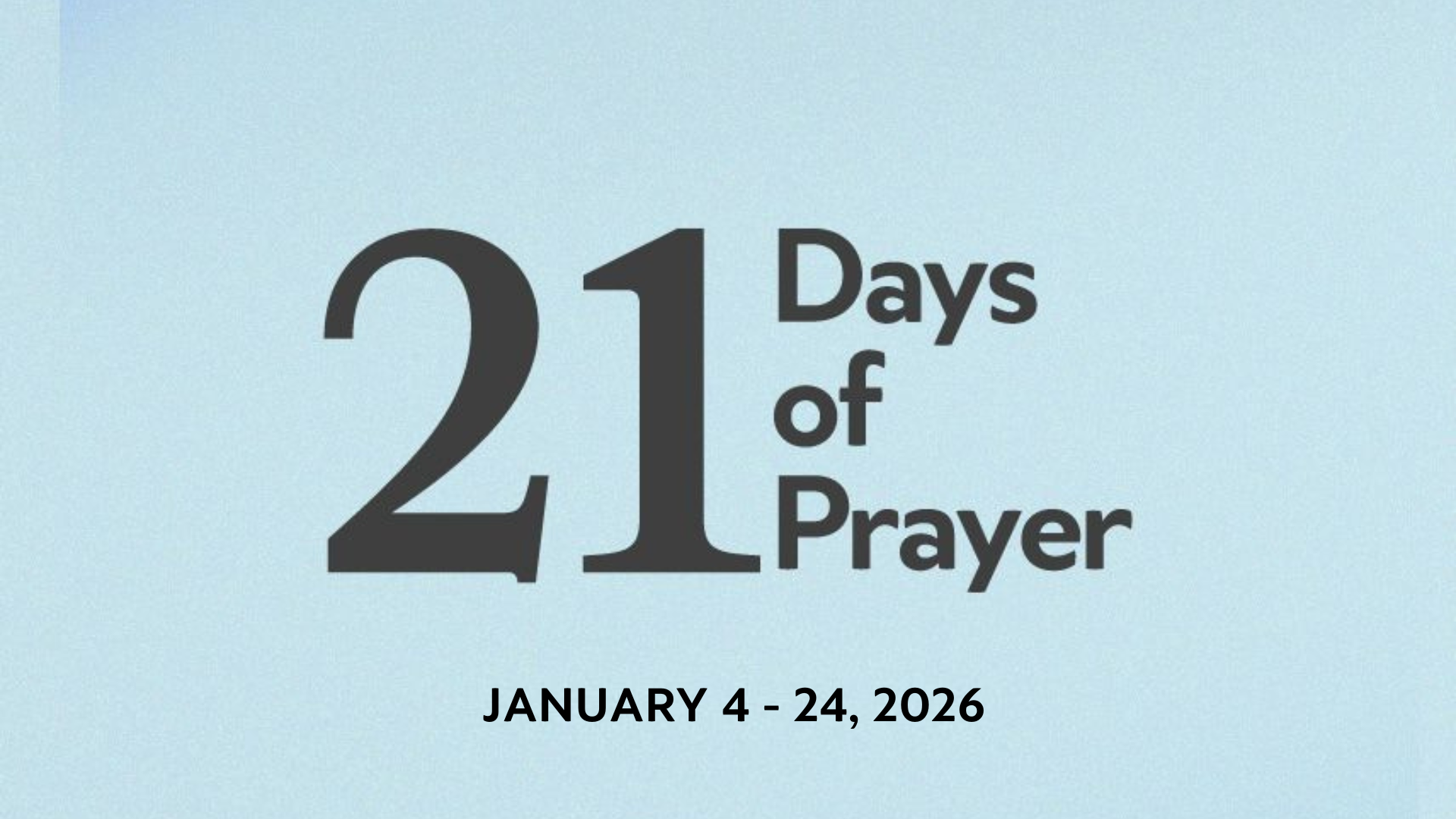 21 Days of Prayer and Fasting